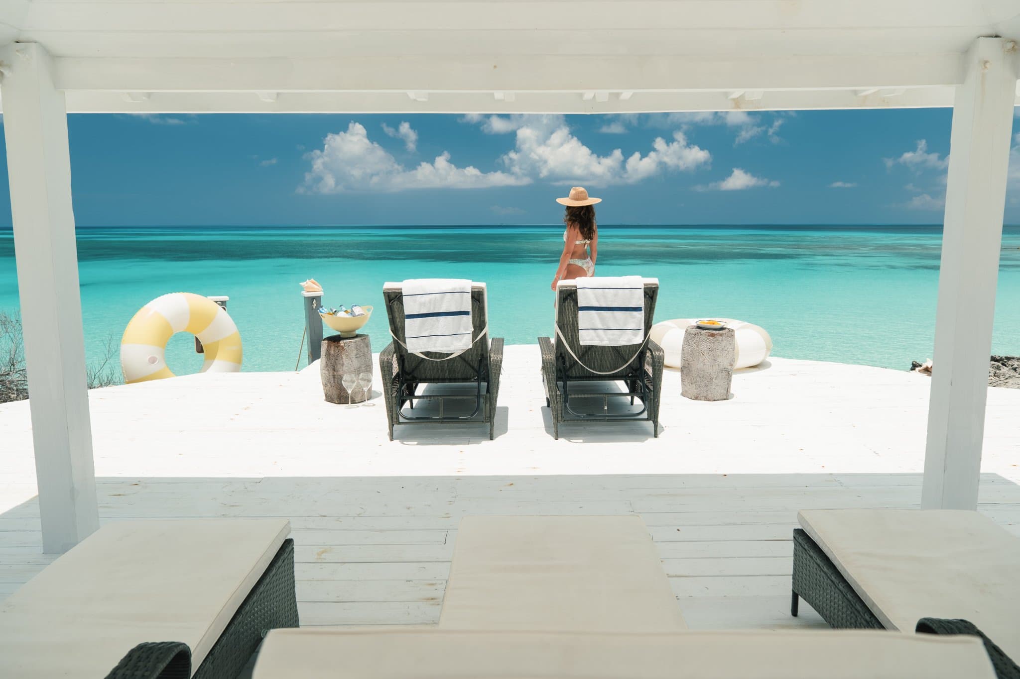 Primary Suite with king bed and garden light at Sugar Beach Villa
